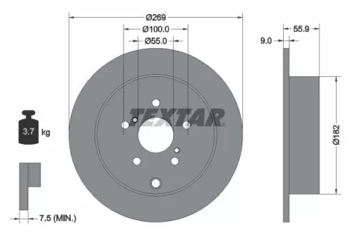 TEXTAR Brake Disc (92170403)