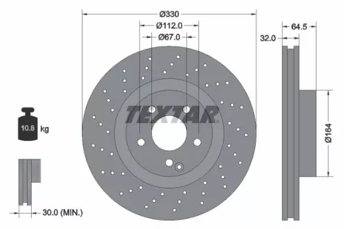 TEXTAR Brake Disc (92120207)