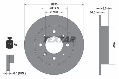 TEXTAR Brake Disc (92134303)