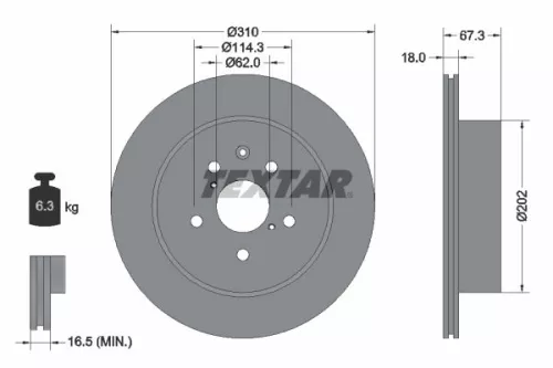 TEXTAR Brake Disc (92148003)