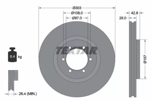 TEXTAR Brake Disc (92180003)
