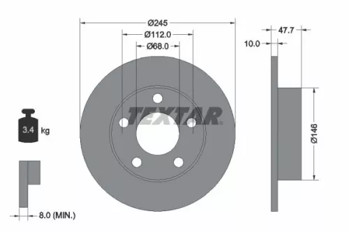 TEXTAR Brake Disc (92088503)