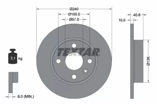 TEXTAR Brake Disc (92111003)
