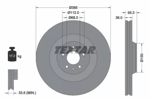 TEXTAR Brake Disc (92184203)