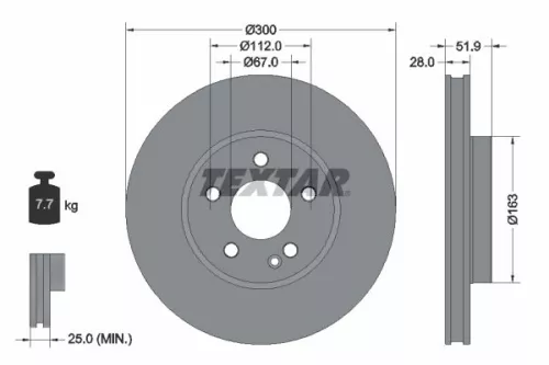 TEXTAR Brake Disc (92291803)