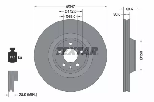 TEXTAR Brake Disc (92132405)
