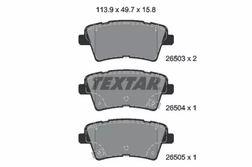 TEXTAR Brake Pad Set, disc brake (2650301)