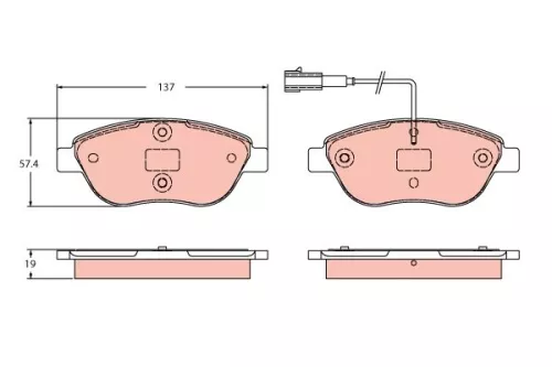 TRW Brake Pad Set, disc brake (GDB2421)