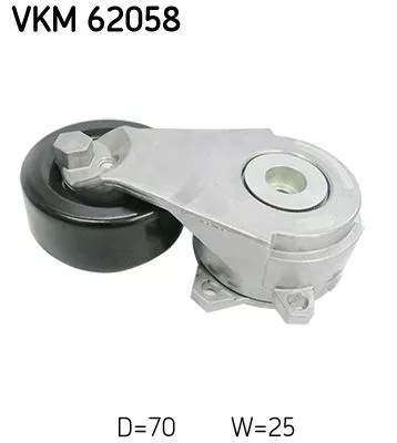 SKF Belt Tensioner, V-ribbed belt (VKM62058)