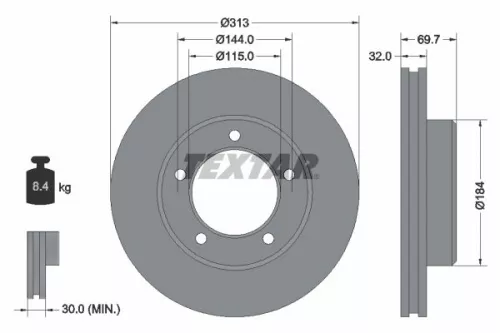 TEXTAR Brake Disc (92108103)