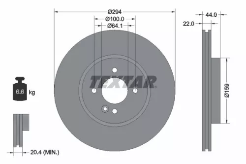 TEXTAR Brake Disc (92183503)