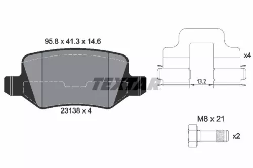 TEXTAR Brake Pad Set, disc brake (2313805)