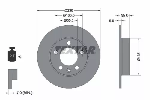 TEXTAR Brake Disc (92082503)
