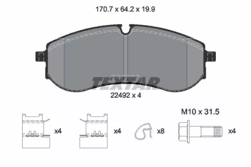 TEXTAR Brake Pad Set, disc brake (2249201)