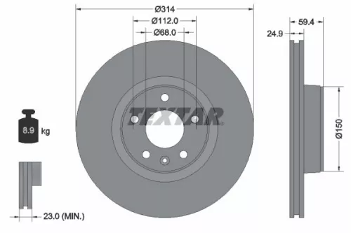 TEXTAR Brake Disc (92132205)