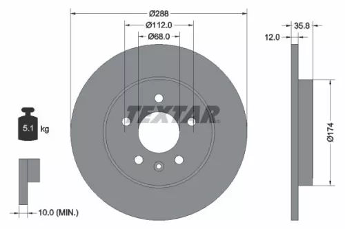 TEXTAR Brake Disc (92137003)