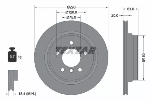 TEXTAR Brake Disc (92075103)