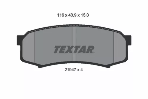 TEXTAR Brake Pad Set, disc brake (2194701)