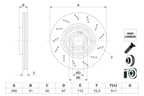 BOSCH Brake Disc (0986479F10)