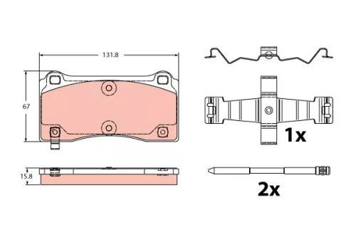 TRW Brake Pad Set, disc brake (GDB2448)