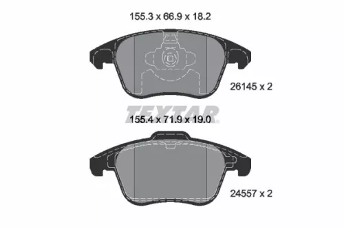 TEXTAR Brake Pad Set, disc brake (2614501)