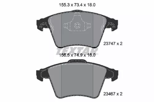 TEXTAR Brake Pad Set, disc brake (2374702)