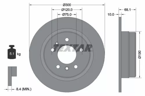 TEXTAR Brake Disc (92042600)