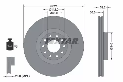 TEXTAR Brake Disc (92154703)