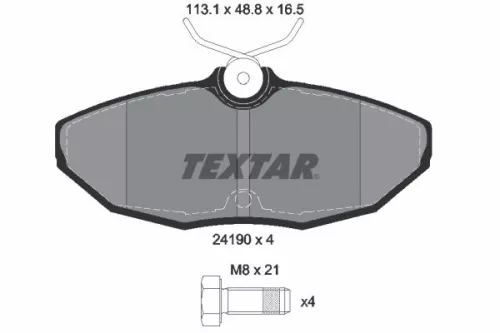 TEXTAR Brake Pad Set, disc brake (2419001)