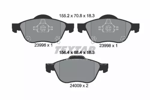 TEXTAR Brake Pad Set, disc brake (2399601)