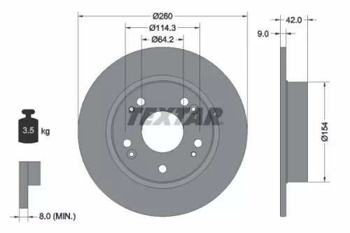 TEXTAR Brake Disc (92164303)