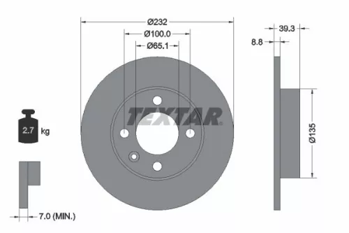 TEXTAR Brake Disc (92098203)