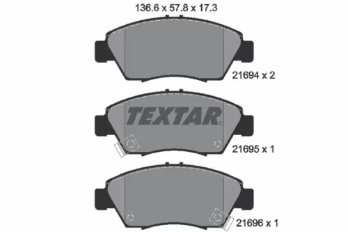 TEXTAR Brake Pad Set, disc brake (2169401)