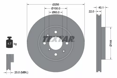 TEXTAR Brake Disc (92232803)