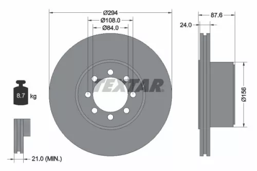 TEXTAR Brake Disc (92171700)