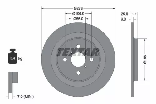 TEXTAR Brake Disc (92161903)