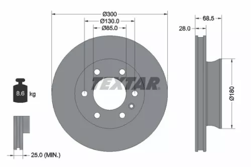 TEXTAR Brake Disc (92301203)