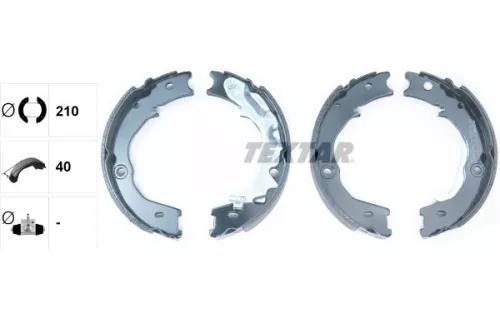 TEXTAR Brake Shoe Set, parking brake (91072700)