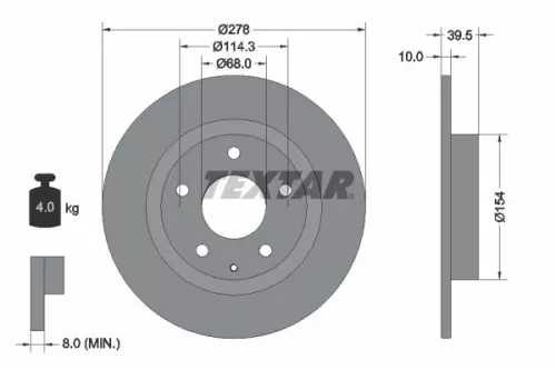 TEXTAR Brake Disc (92254703)