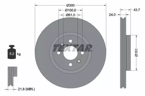TEXTAR Brake Disc (92149503)