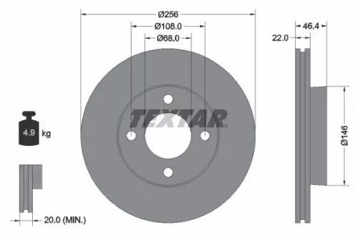 TEXTAR Brake Disc (92026000)