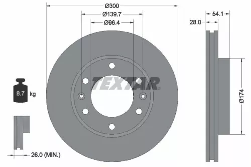 TEXTAR Brake Disc (92164500)