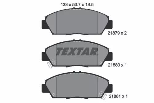 TEXTAR Brake Pad Set, disc brake (2187901)