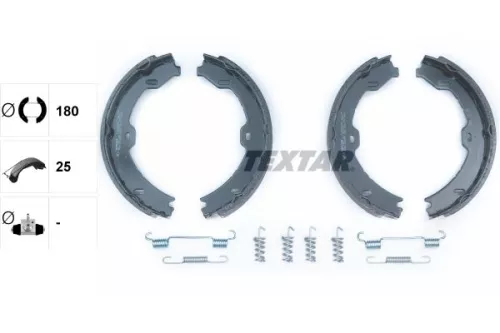 TEXTAR Brake Shoe Set, parking brake (91058800)