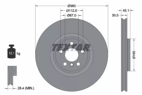 TEXTAR Brake Disc (2307303)