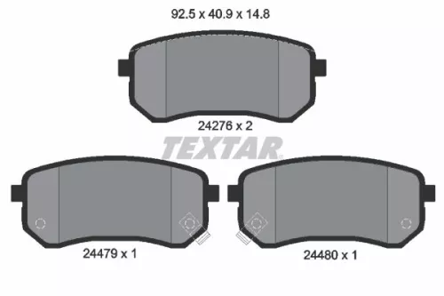 TEXTAR Brake Pad Set, disc brake (2427601)