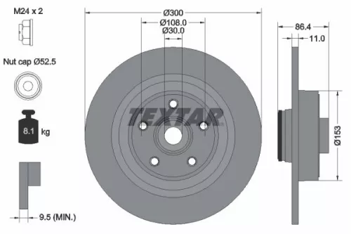 TEXTAR Brake Disc (92159803)