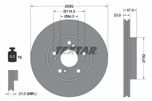 TEXTAR Brake Disc (92128400)