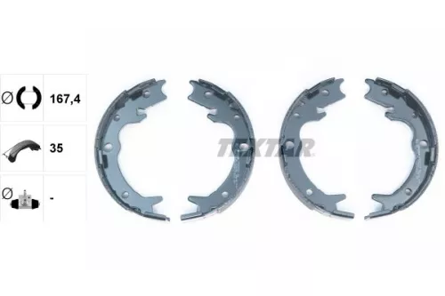TEXTAR Brake Shoe Set, parking brake (91062800)