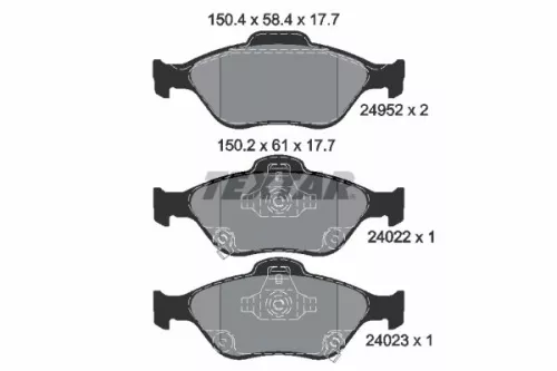 TEXTAR Brake Pad Set, disc brake (2495201)